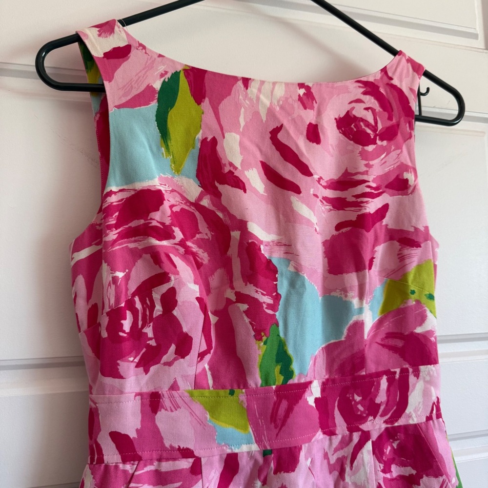 Lilly Pulitzer Womens Hotty Pink First Impression Collins Dress Size 0 Silk Rose - Picture 2 of 13